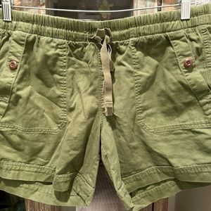 The North Face green cargo shorts. Size Large